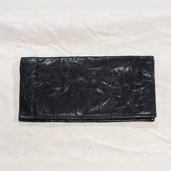 VINTAGE Yves Saint Laurent YSL Calf Leather Crinkle Bifold Wallet Antique Rare - Picture 13 of 15
